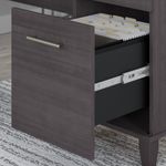 Bush Furniture Somerset 72W LShaped Desk With Hutch And Lateral File Cabinet Storm Gray Standard Delivery