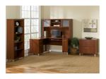 Bush Furniture Somerset L Shaped Desk With Hutch 72W Hansen Cherry Standard Delivery
