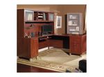 Bush Furniture Somerset L Shaped Desk With Hutch 72W Hansen Cherry Standard Delivery