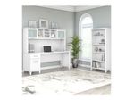 Bush Business Furniture Somerset 72W Office Computer Desk With Hutch And 5Shelf Bookcase White Standard Delivery