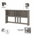 Bush Furniture Salinas 60W LShaped Desk With Hutch Driftwood Gray Standard Delivery