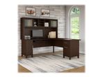 Bush Furniture Somerset 72W LShaped Desk With Hutch Mocha Cherry Standard Delivery