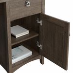 Bush Furniture Salinas 60W LShaped Desk With Hutch Ash Brown Standard Delivery