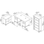 Bush Furniture 60W Office Computer Desk With Lateral File Cabinet And 5Shelf Bookcase White Standard Delivery