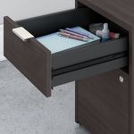 Bush Business Furniture Jamestown 72W LShaped Corner Desk With Lateral File Cabinet And 5Shelf Bookcase Storm Gray Standard Delivery