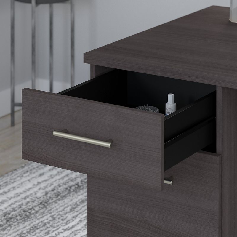 Bush Business Furniture Somerset 60W Office Computer Desk With Lateral File Cabinet And 5Shelf Bookcase Storm Gray Standard Delivery
