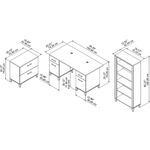 Bush Business Furniture Somerset 60W Office Computer Desk With Lateral File Cabinet And 5Shelf Bookcase Storm Gray Standard Delivery