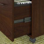 Bush Business Furniture Key West 60W LShaped Corner Desk With File Cabinets And 5Shelf Bookcase Bing Cherry Standard Delivery