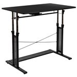 Flash Furniture 40W HeightAdjustable SitToStand Home Office Desk Black