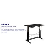 Flash Furniture 40W HeightAdjustable SitToStand Home Office Desk Black