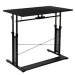 Flash Furniture 40W HeightAdjustable SitToStand Home Office Desk Black