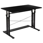 Flash Furniture 40W HeightAdjustable SitToStand Home Office Desk Black
