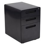 Flash Furniture Work From Home Desk And Chair Set With Glass Desk Ergonomic Mesh Office Chair And Filing Cabinet Black BLNNAN28APX5BK