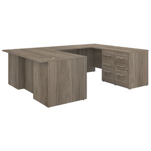 Bush Business Furniture Office 500 72"W U-Shaped Executive Corner Desk With Drawers