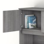 Bush Business Furniture Studio C UShaped Desk With Hutch And Mobile File Cabinet Platinum Gray Standard Delivery