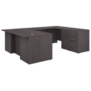 Bush Business Furniture Office 500 72"W U-Shaped Executive Corner Desk With Drawers