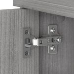 Bush Business Furniture Studio C UShaped Desk With Hutch And Mobile File Cabinet Platinum Gray Standard Delivery