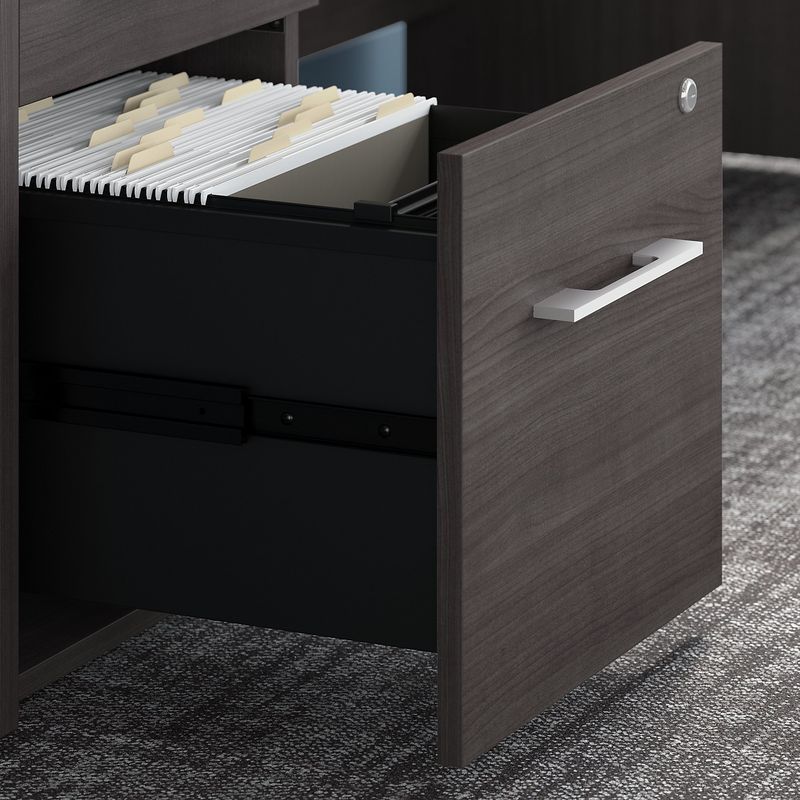 Bush Business Furniture Office 500 72W UShaped Executive Corner Desk With Drawers Storm Gray Standard Delivery