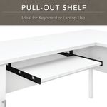 Bush Furniture Somerset 72W LShaped Desk With Hutch And 5Shelf Bookcase White Standard Delivery