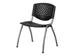 Flash Furniture HERCULES Series Plastic Stack Chairs Black Set Of 5 Chairs