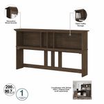 Bush Furniture Salinas 60W LShaped Desk With Hutch Ash Brown Standard Delivery