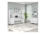 Bush Business Furniture Somerset 72W Office Computer Desk With Hutch And Lateral File Cabinet White Standard Delivery