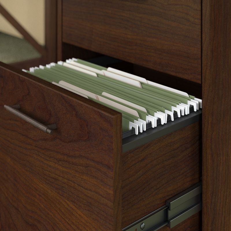 Bush Business Furniture Key West 60W LShaped Corner Desk With Mobile File Cabinet Bing Cherry Standard Delivery