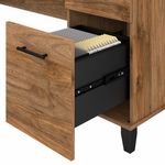 Bush Business Furniture Somerset 60W Office Computer Desk With Lateral File Cabinet And 5Shelf Bookcase Fresh Walnut Standard Delivery
