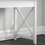 Bush Business Furniture Key West 60W LShaped Corner Desk With Mobile File Cabinet And 5Shelf Bookcase Pure White Oak Standard Delivery