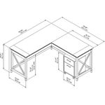 Bush Business Furniture Key West 60W LShaped Corner Desk With Mobile File Cabinet Bing Cherry Standard Delivery