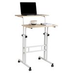 Mind Reader 195W Standing Desk Adjustable Height Laptop Workstation White