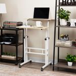 Mind Reader 195W Standing Desk Adjustable Height Laptop Workstation White