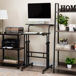 Mind Reader 195W Standing Desk Adjustable Height Laptop Workstation Black