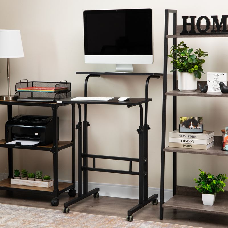 Mind Reader 195W Standing Desk Adjustable Height Laptop Workstation Black