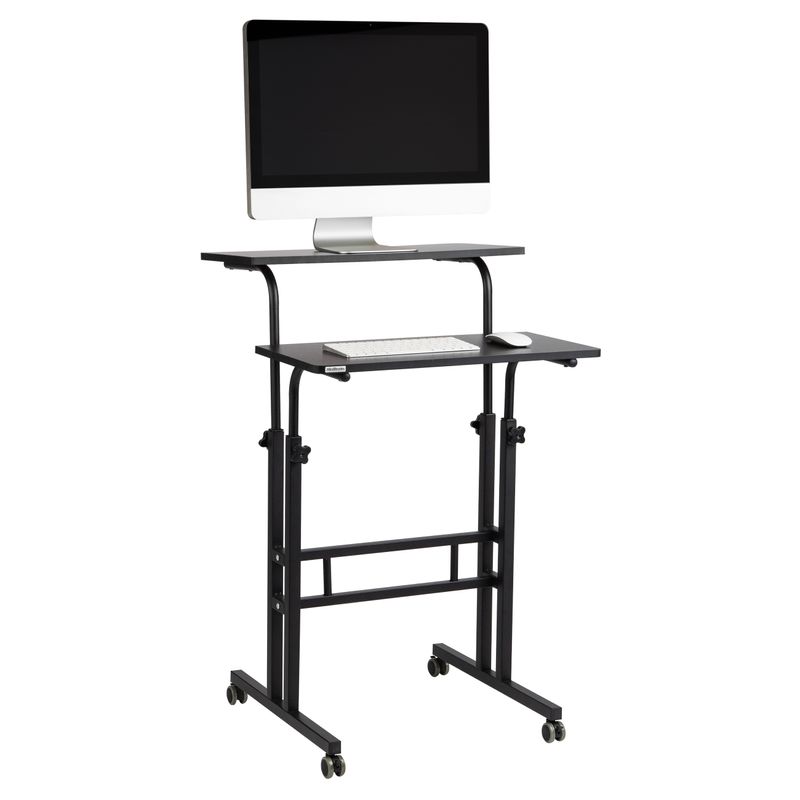 Mind Reader 195W Standing Desk Adjustable Height Laptop Workstation Black