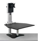 Ergo Desktop Kangaroo Pro HeightAdjustable SingleMonitor Desk Black