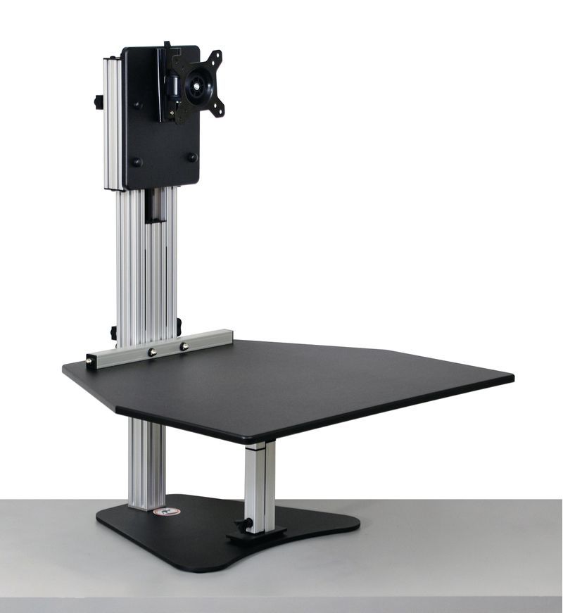 Ergo Desktop Kangaroo Pro HeightAdjustable SingleMonitor Desk Black