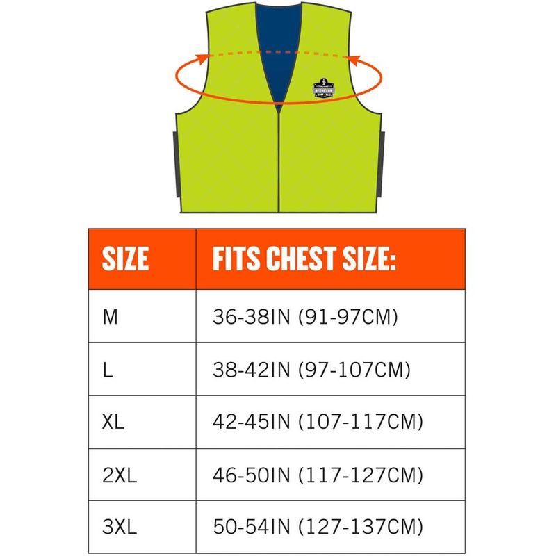 Ergodyne 6665 L Lime Evaporative Cooling Vest