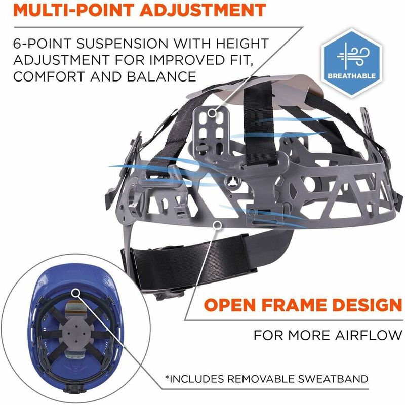 Ergodyne Skullerz 8966 Lightweight CapStyle Vented Hard Hat Blue