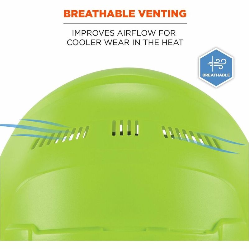 Ergodyne Skullerz 8966 Lightweight CapStyle Vented Hard Hat Lime