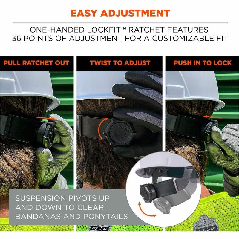 Ergodyne Skullerz 8966 Lightweight CapStyle Vented Hard Hat Lime
