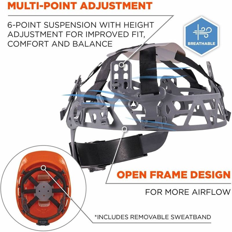 Ergodyne Skullerz 8966 Lightweight CapStyle Vented Hard Hat Orange