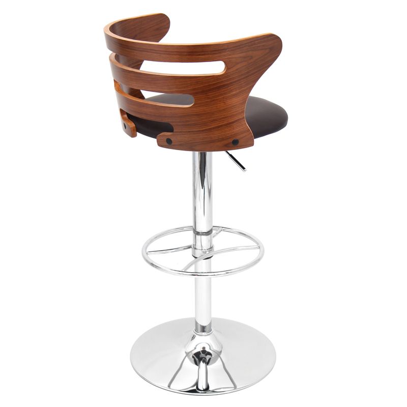 LumiSource Cosi Faux Leather Bar Stool Gray