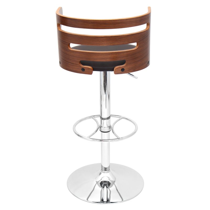 LumiSource Cosi Faux Leather Bar Stool Gray