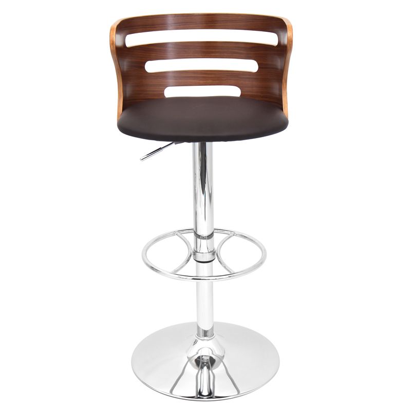 LumiSource Cosi Faux Leather Bar Stool Gray