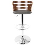 LumiSource Cosi Faux Leather Bar Stool Gray