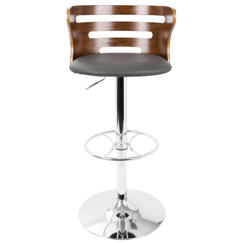 LumiSource Cosi Faux Leather Bar Stool Gray