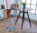 LumiSource Cosi Faux Leather Bar Stool Gray