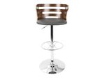 LumiSource Cosi Faux Leather Bar Stool Gray