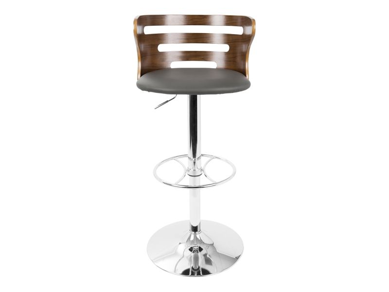 LumiSource Cosi Faux Leather Bar Stool Gray